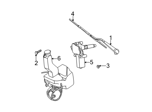 2007 Dodge Caravan Wiper Blade Diagram for 4762392AD