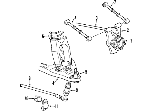 2002 Chrysler Prowler Stabilizer Bar, Rear Diagram for 4786623