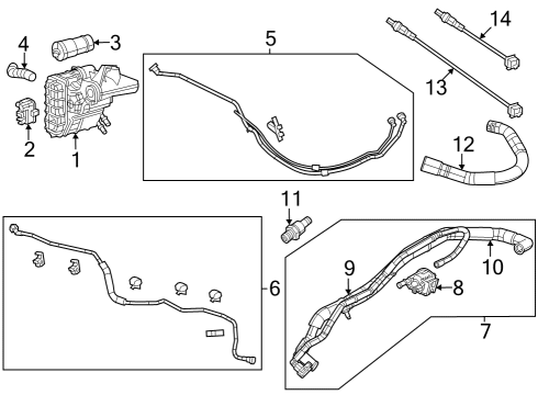 2023 Jeep Cherokee PCV Hose Diagram for 68361280AC