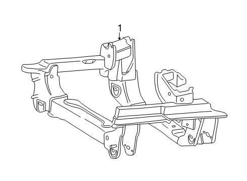 2002 Jeep Liberty Engine Cradle, Front Diagram for 52059463AF