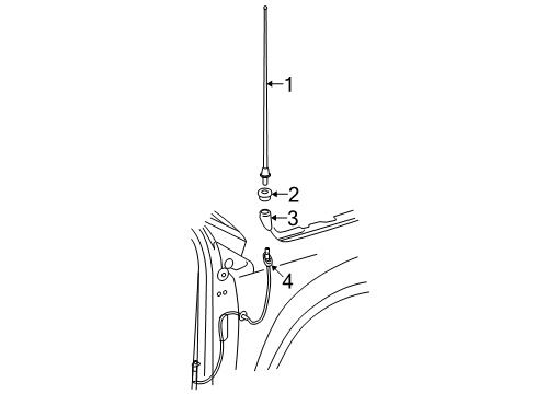 2008 Jeep Compass Antenna Cable Diagram for 4672389AD
