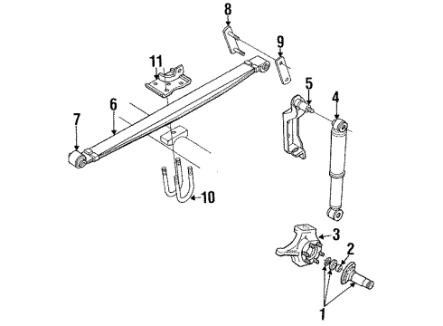 1990 Dodge D150 Front Suspension Components Diagram 4 - Thumbnail