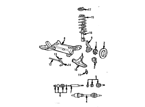 1984 Dodge Omni Drive Shaft - Front Diagram