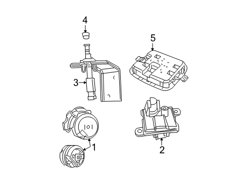 2007 Dodge Caliber Hood Switch Diagram for 5026151AA