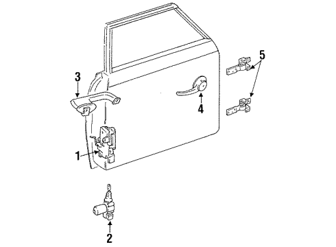 1986 Jeep J10 Lock, Front Passenger Side Diagram for 55027884