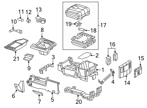 2021 Ram 1500 Classic Center Console Diagram 2 - Thumbnail