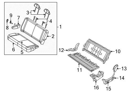 2009 Chrysler Town & Country Seat Frame, Center Diagram for 5170728AB