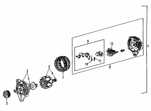 1996 Dodge Stealth Pulley Diagram for MD619082
