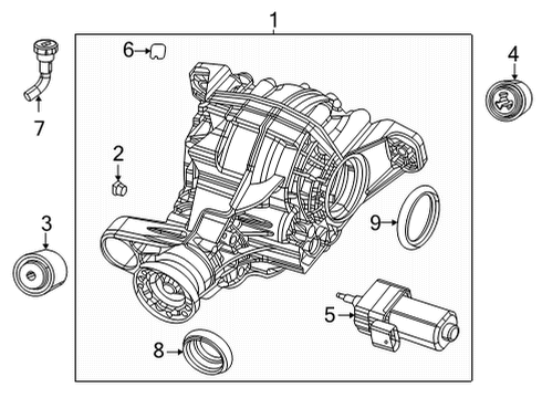 2022 Jeep Grand Cherokee L Axle Seal, Rear Driver Side Diagram for 68084194AA