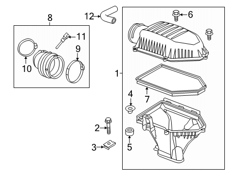 2017 Dodge Charger Air Cleaner Assembly, Lower Diagram for 5038441AF