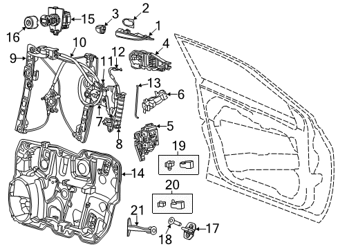 2015 Dodge Dart Release Cable, Front Diagram for 68082266AC