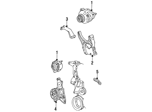 1988 Chrysler New Yorker Mount Bracket Diagram for MD108427