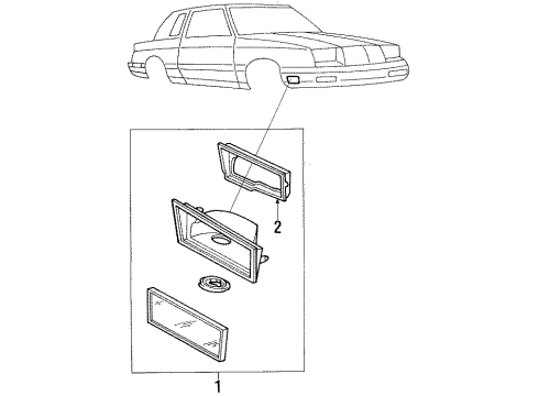 1987 Chrysler LeBaron Corner Lamps Diagram