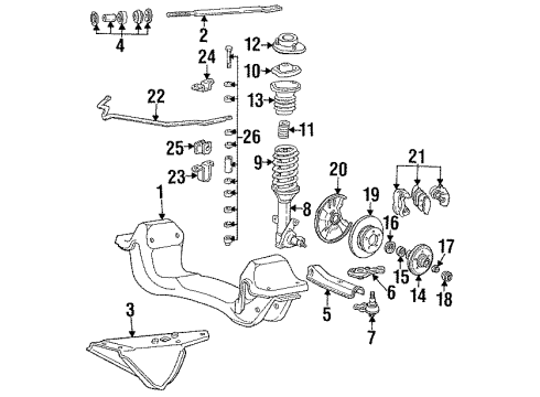 1988 Chrysler Conquest Flex Hose Diagram for MR129757