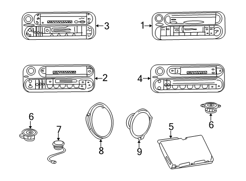 2003 Dodge Ram 2500 AM/FM Radio Diagram for 5140895AA