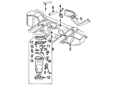 1997 Dodge Ram 2500 Fuel Gauge Sending Unit Diagram for 4897670AB