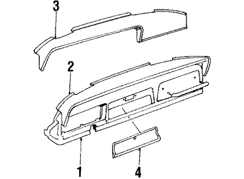 1991 Jeep Cherokee Instrument Panel Diagram 2 - Thumbnail
