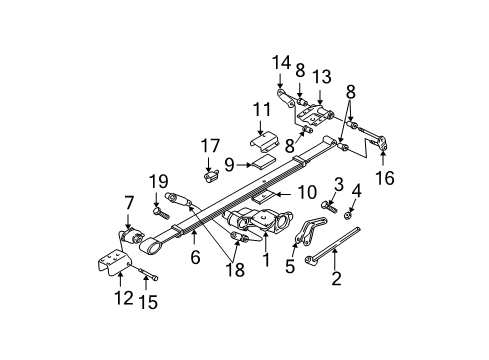 2005 Dodge Caravan Shock Bolt, Front Lower Diagram for 68534699AA