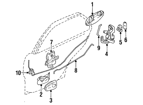 1994 Dodge Colt Rear Door Diagram