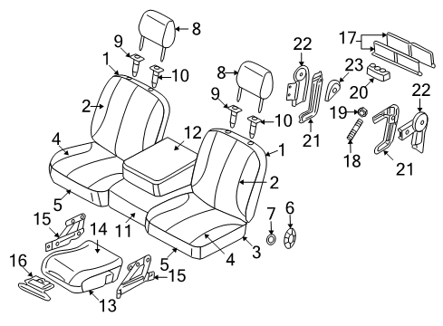 2006 Dodge Ram 1500 Seat Cushion Pad, Front Passenger Side Diagram for 5180020AA
