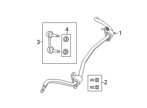 2011 Jeep Grand Cherokee Stabilizer Bar & Components Diagram 4 - Thumbnail