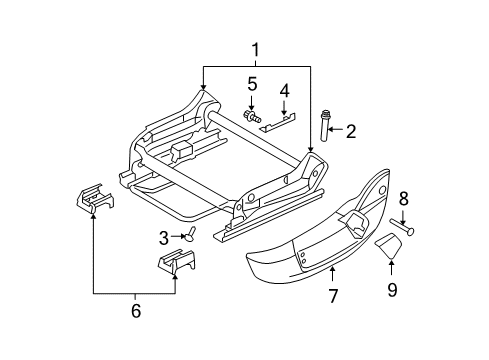 2008 Dodge Magnum Side Shield, Driver Side Diagram for 1AN711J3AA