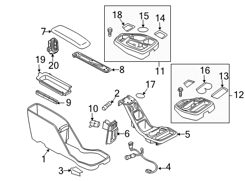 2005 Dodge Dakota Seat Heat Switch, Passenger Side Diagram for 56045098AC