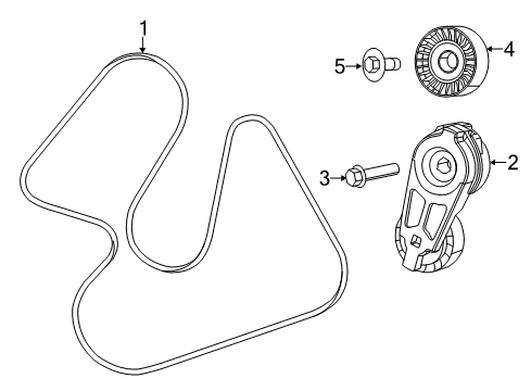 2016 Ram 1500 Belts & Pulleys Diagram