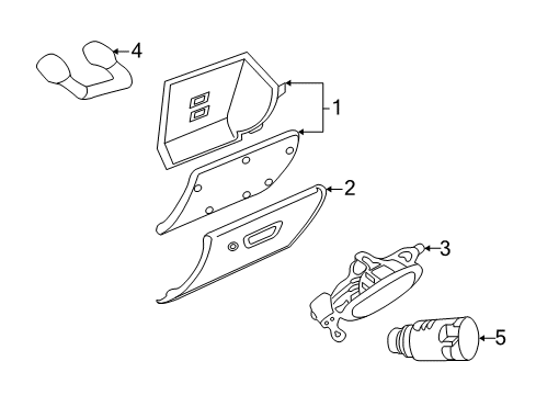 2005 Chrysler PT Cruiser Latch, Slate Gray, Front Diagram for SD03XDVAC