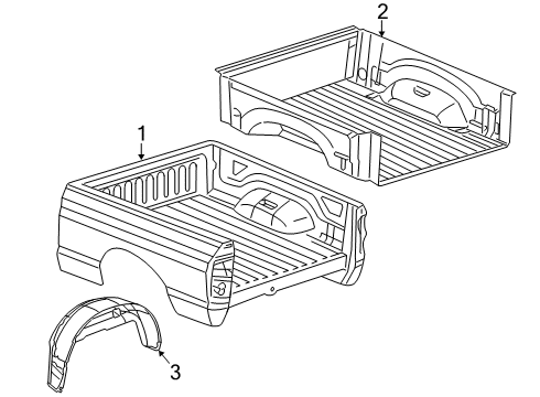 2011 Ram 2500 Liner, Rear Diagram for 82211322AC