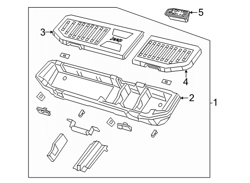 2025 Jeep Gladiator Interior Trim - Cab Diagram 1 - Thumbnail