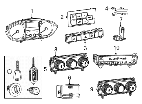 2019 Ram ProMaster 1500 Cluster & Switches Diagram