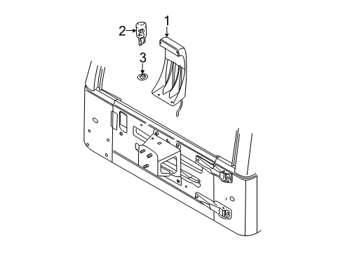 2004 Jeep Wrangler High Mount Lamp, Rear Diagram for 55156490AA