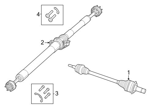 2022 Jeep Grand Cherokee Drive Shaft Mount Kit Diagram for 68541103AA