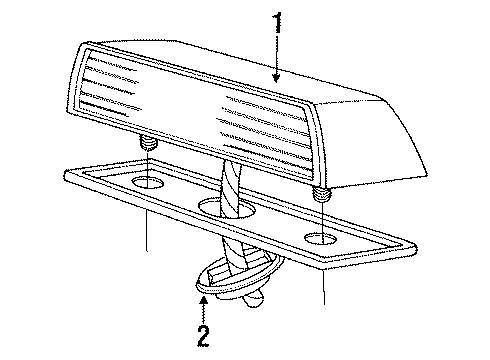 1987 Dodge Omni High Mount Lamps Diagram