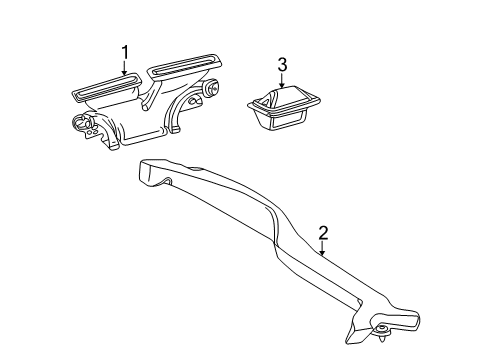 2003 Jeep Liberty Defroster Duct Diagram for 55037448AB