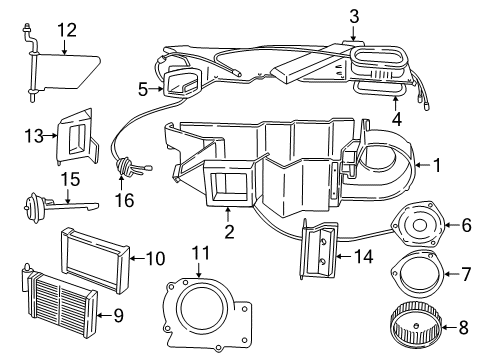 1997 Dodge Dakota Case Assembly Diagram for 4734714AC