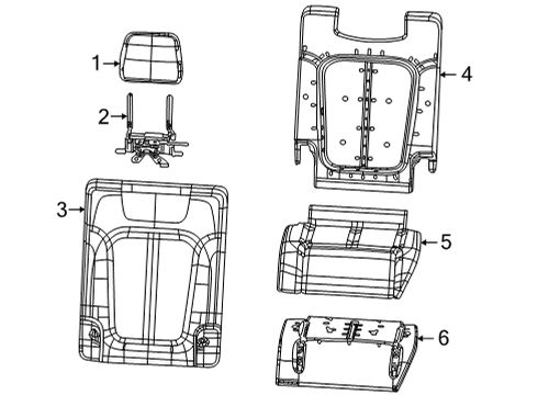 2024 Jeep Grand Cherokee L Cover - Rear Seat Cushion Diagram for 7GL61WT3AE