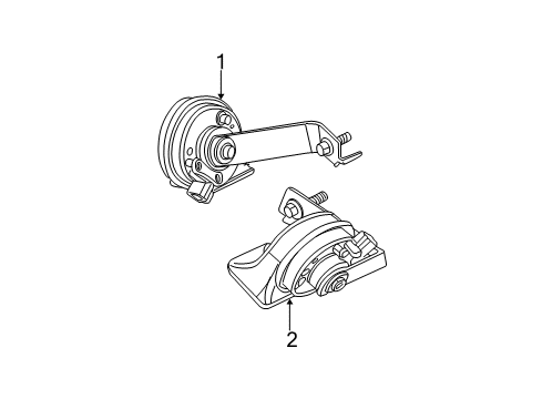 2005 Chrysler PT Cruiser Horn Diagram for 4671746AD