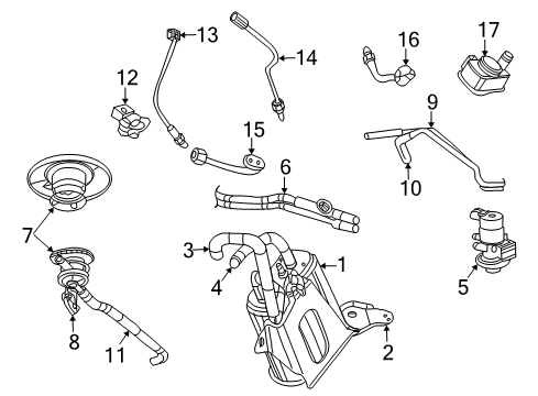 2002 Jeep Liberty Oxygen Sensor, Front Passenger Side Diagram for 56041951AA