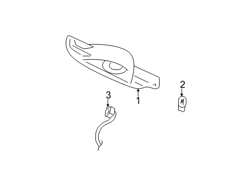 2000 Dodge Neon High Mount Lamp Diagram for 5288534AD