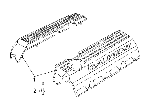 2019 Dodge Durango Engine Cover, Passenger Side Diagram for 53010840AA