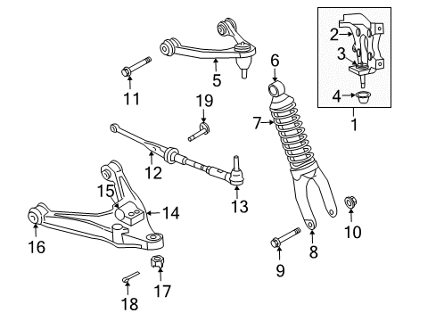 2003 Dodge Viper Lower Control Arm Front Bushing, Rear Diagram for 4848052AB