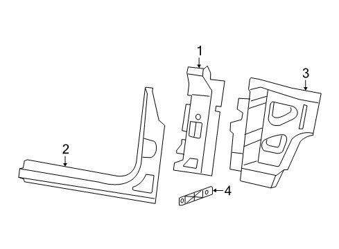 2020 Jeep Wrangler Front Pillar, Passenger Side Diagram for 68302714AC