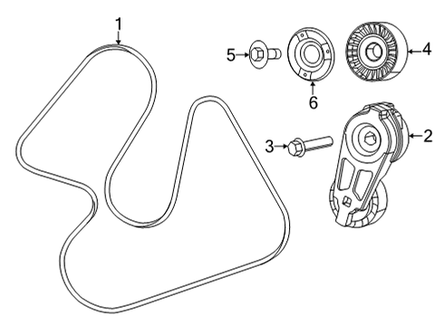 2020 Jeep Wrangler Belt Tensioner Diagram for 68490063AA