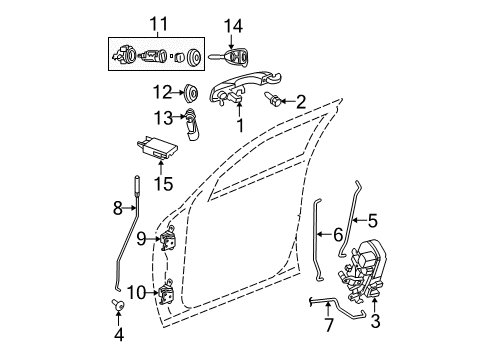 2009 Dodge Charger Upper Hinge, Front Passenger Side Diagram for 55113468AD