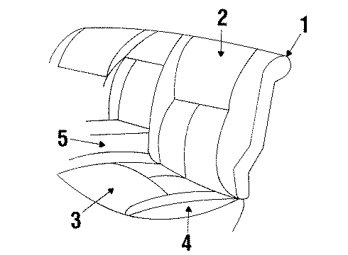 1999 Chrysler LHS Rear Seat Components Diagram