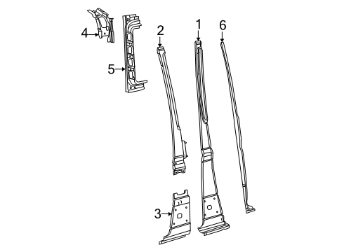 2025 Ram ProMaster EV Center Pillar Diagram