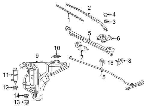 2013 Dodge Charger Wiper Transmission Diagram for 68193884AA