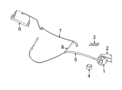 2006 Dodge Ram 1500 Cruise Servo Bracket Diagram for 5093350AA